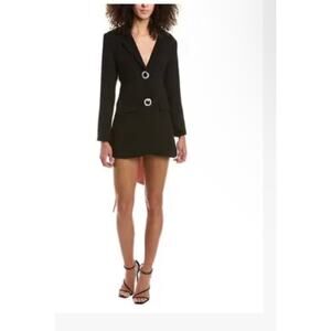 Beulah Cut Out Back Blazer with Pink Bow cocktail dress size L NWT